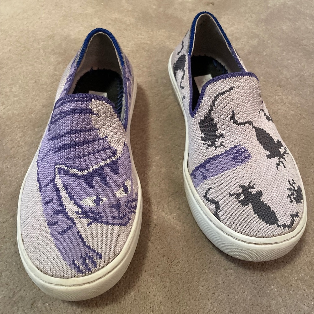 Kid size 13 Rothy’s cat and mouse slip on shoes